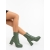 Botine dama cu toc verzi din piele ecologica Wilfreda, 3 - Kalapod.net