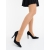 Pantofi dama cu toc negri din material textil Mirari, 3 - Kalapod.net