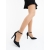 Pantofi dama cu toc negri din material textil Filda, 4 - Kalapod.net