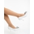 Pantofi dama cu toc albi din material textil Harina, 4 - Kalapod.net