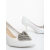 Pantofi dama cu toc albi din material textil Harina, 6 - Kalapod.net