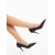 Pantofi dama cu toc negri din material textil Vicara, 4 - Kalapod.net