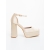 Pantofi dama cu toc bej din material textil Brilia, 5 - Kalapod.net