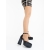 Pantofi dama cu toc negri din material textil Brilia, 2 - Kalapod.net