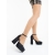 Pantofi dama cu toc negri din material textil Brilia, 3 - Kalapod.net