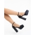 Pantofi dama cu toc negri din material textil Brilia, 4 - Kalapod.net