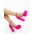 Pantofi dama cu toc fucsia din material textil Brilia, 4 - Kalapod.net
