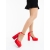 Pantofi dama cu toc rosii din material textil Brilia, 3 - Kalapod.net