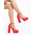Pantofi dama cu toc rosii din material textil Brilia, 4 - Kalapod.net