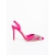 Pantofi dama cu toc fucsia din material textil Danara, 5 - Kalapod.net