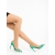 Pantofi dama cu toc verzi din material textil Danara - Kalapod.net