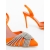 Pantofi dama cu toc portocalii din material textil Danara, 6 - Kalapod.net
