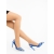 Pantofi dama cu toc albastri din material textil Danara - Kalapod.net