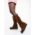 Cizme dama camel din material textil Ulyssa - Kalapod.net