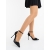 Pantofi dama cu toc negri din material textil Murena, 3 - Kalapod.net