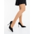 Pantofi dama cu toc negri din material textil Vidoya - Kalapod.net