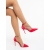 Pantofi dama cu toc rosii din material textil Mezmera, 6 - Kalapod.net