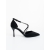 Pantofi dama cu toc negri din material textil Sirara, 5 - Kalapod.net