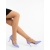 Pantofi dama cu toc mov din material textil Sirara - Kalapod.net
