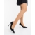 Pantofi dama cu toc negri din material textil Hadara - Kalapod.net