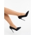 Pantofi dama cu toc negri din material textil Zunara, 4 - Kalapod.net
