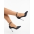 Pantofi dama cu toc negri cu sclipici din material textil  Micaro, 4 - Kalapod.net