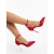 Pantofi dama cu toc rosii din material textil Micaro, 4 - Kalapod.net