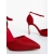 Pantofi dama cu toc rosii din material textil Micaro, 6 - Kalapod.net