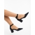 Pantofi dama cu toc negri din material textil Vindia, 4 - Kalapod.net