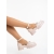 Pantofi casual dama bej din piele ecologica lacuita Sinola - Kalapod.net