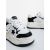 Pantofi sport dama albi cu negru  din piele ecologica si material textil Melea, 6 - Kalapod.net