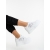Pantofi sport dama albi din piele ecologica si material textil Melea - Kalapod.net