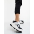 Pantofi sport dama albi cu negru  din piele ecologica si material textil Melea - Kalapod.net