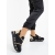 Pantofi sport dama negri cu auriu din material textil Sayna, 2 - Kalapod.net