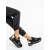 Pantofi sport dama negri cu auriu din material textil Sayna - Kalapod.net