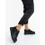 Pantofi sport dama negri din piele ecologica si material textil Monai - Kalapod.net