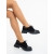 Pantofi casual dama negri din piele ecologica si material textil Senia, 3 - Kalapod.net