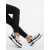 Pantofi sport dama albi cu negru din piele ecologica si material textil Lalona - Kalapod.net