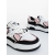 Pantofi sport dama albi cu negru din piele ecologica si material textil Lalona, 6 - Kalapod.net