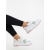 Pantofi sport dama albi cu roz din piele ecologica si material textil Lalona, 4 - Kalapod.net