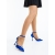 Pantofi dama cu toc albastri din material textil Ambria - Kalapod.net