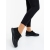 Pantofi sport dama negri cu insertii argintii din material textil Alenia, 4 - Kalapod.net