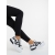 Pantofi sport dama albi cu negru din piele ecologica si material textil Sindria - Kalapod.net