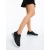 Pantofi sport dama negri din material textil  cu insertii argintii Vorana, 3 - Kalapod.net