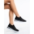 Pantofi sport dama negri din material textil  cu insertii argintii Vorana - Kalapod.net