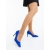 Pantofi dama cu toc albastri din material textil Lysana - Kalapod.net
