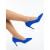 Pantofi dama cu toc albastri din material textil Lysana, 4 - Kalapod.net
