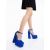 Pantofi dama cu toc albastri din material textil Letema, 2 - Kalapod.net