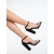 Sandale dama cu toc negre din material textil Genia, 4 - Kalapod.net
