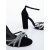 Sandale dama cu toc negre din material textil Genia, 6 - Kalapod.net